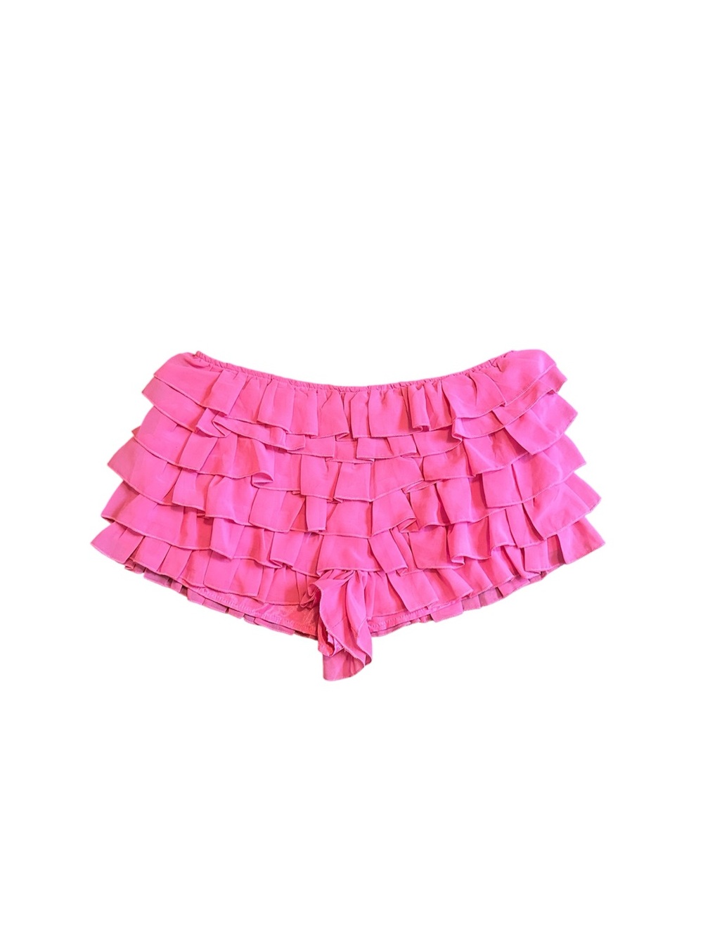 PrettyLittleThing Pink Ruffle Tiered casual Shorts Pants– NWT